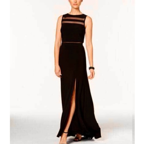 🏷️ NWT | Black Cut Out Mesh Maxi Dress - Picture 15 of 15